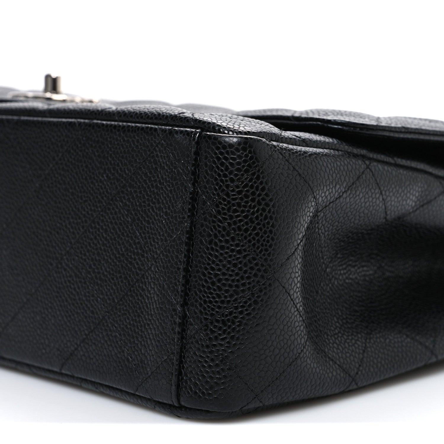 Caviar Quilted Maxi Double Flap Black