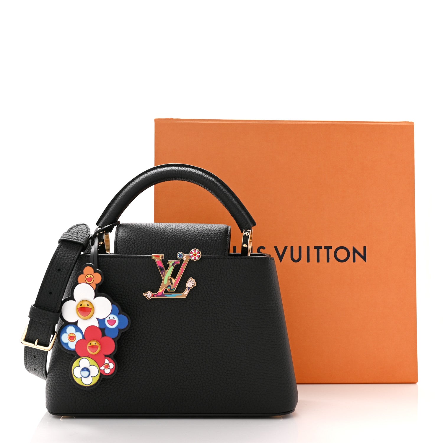 LV X TM Taurillon Superflat Capucines BB Black