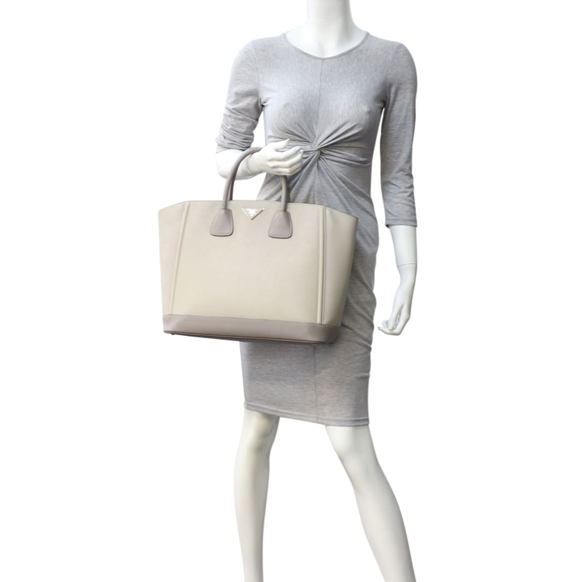 Prada Saffiano Bi-Colour Shopping Tote