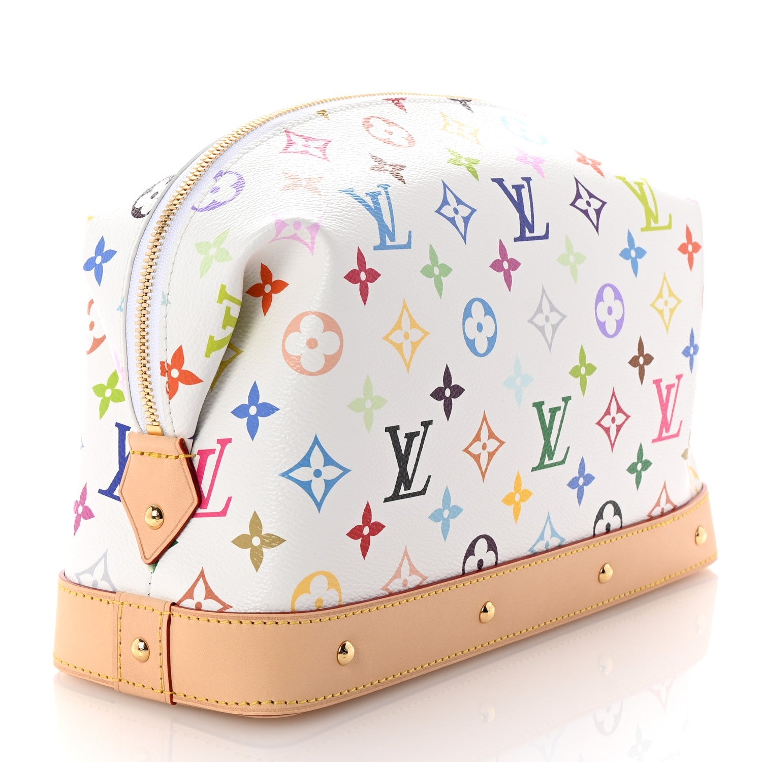 LV x TM Monogram Multicolor Cosmetic Pouch GM White