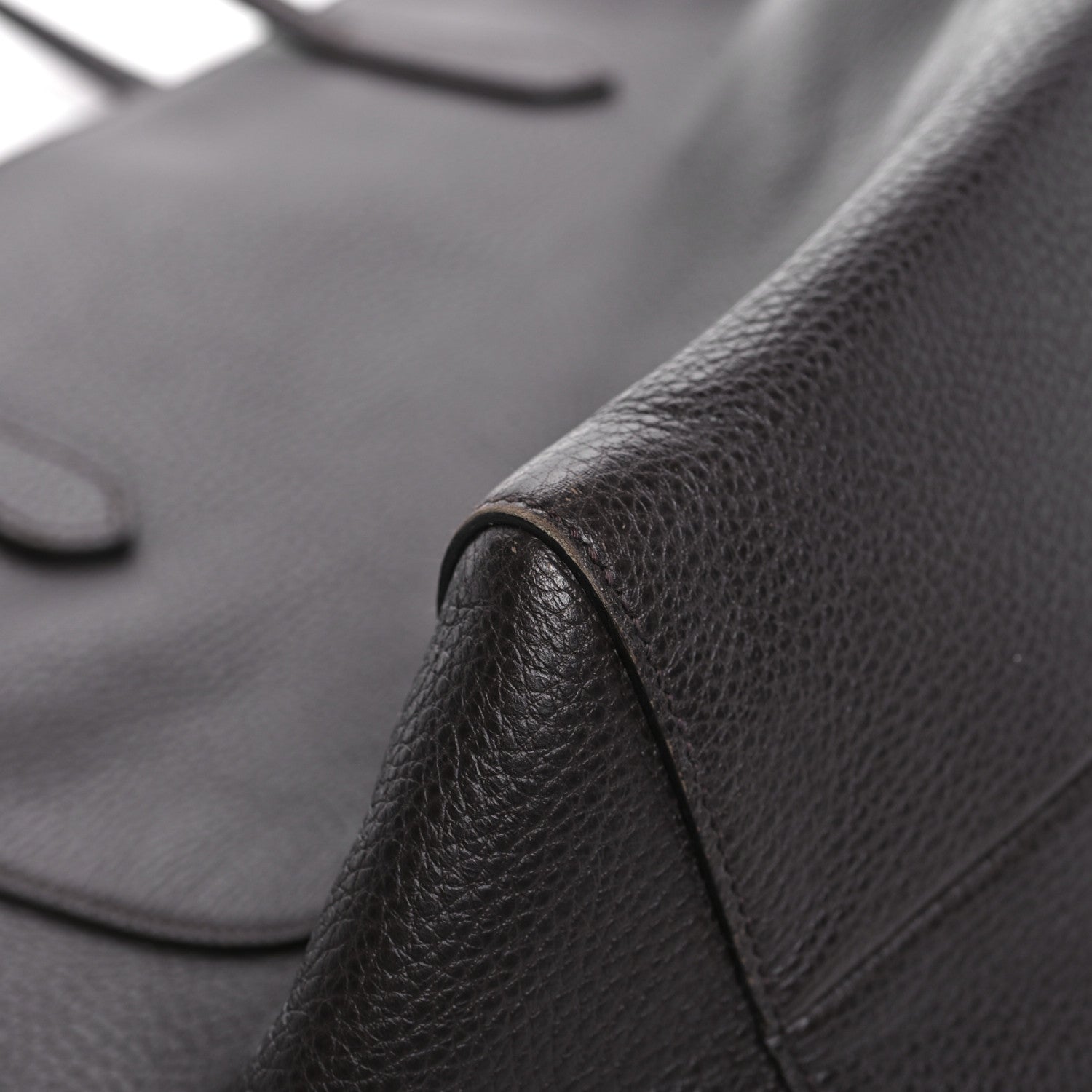 Dollar Calfskin Interlocking G Tote Dark Brown