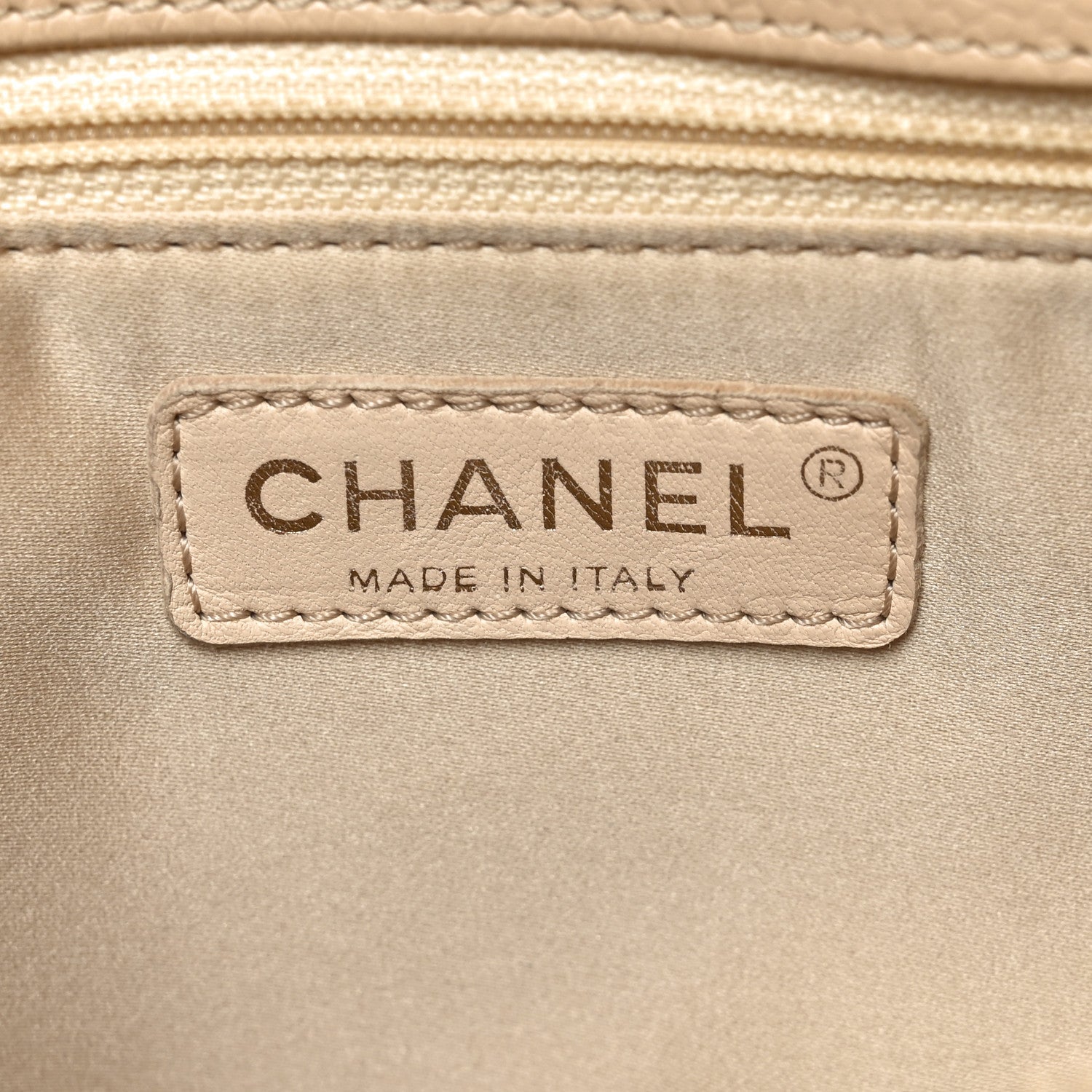 Caviar Quilted Grand Shopping Tote GST Beige