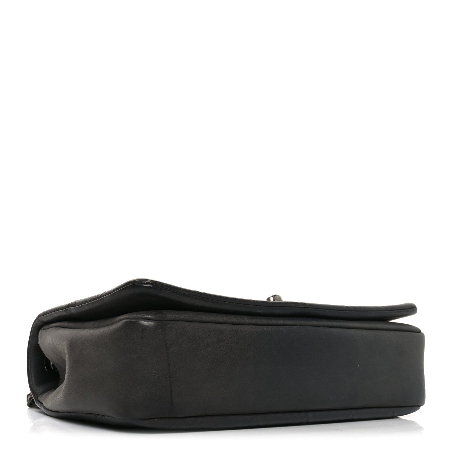Calfskin Diamond Embossed Medium New Chic Flap Dark Grey
