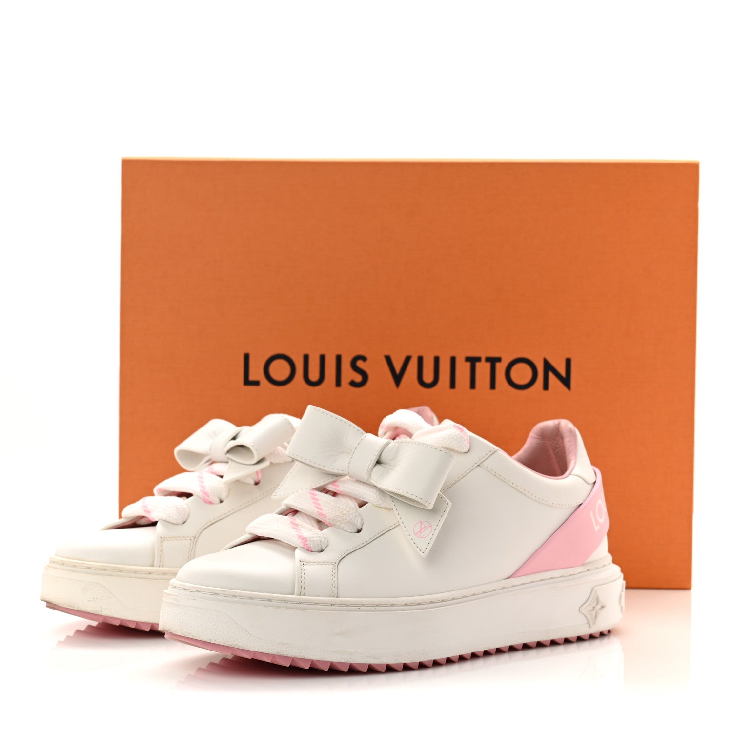 Time Out Bow Sneakers 37.5 White Pink