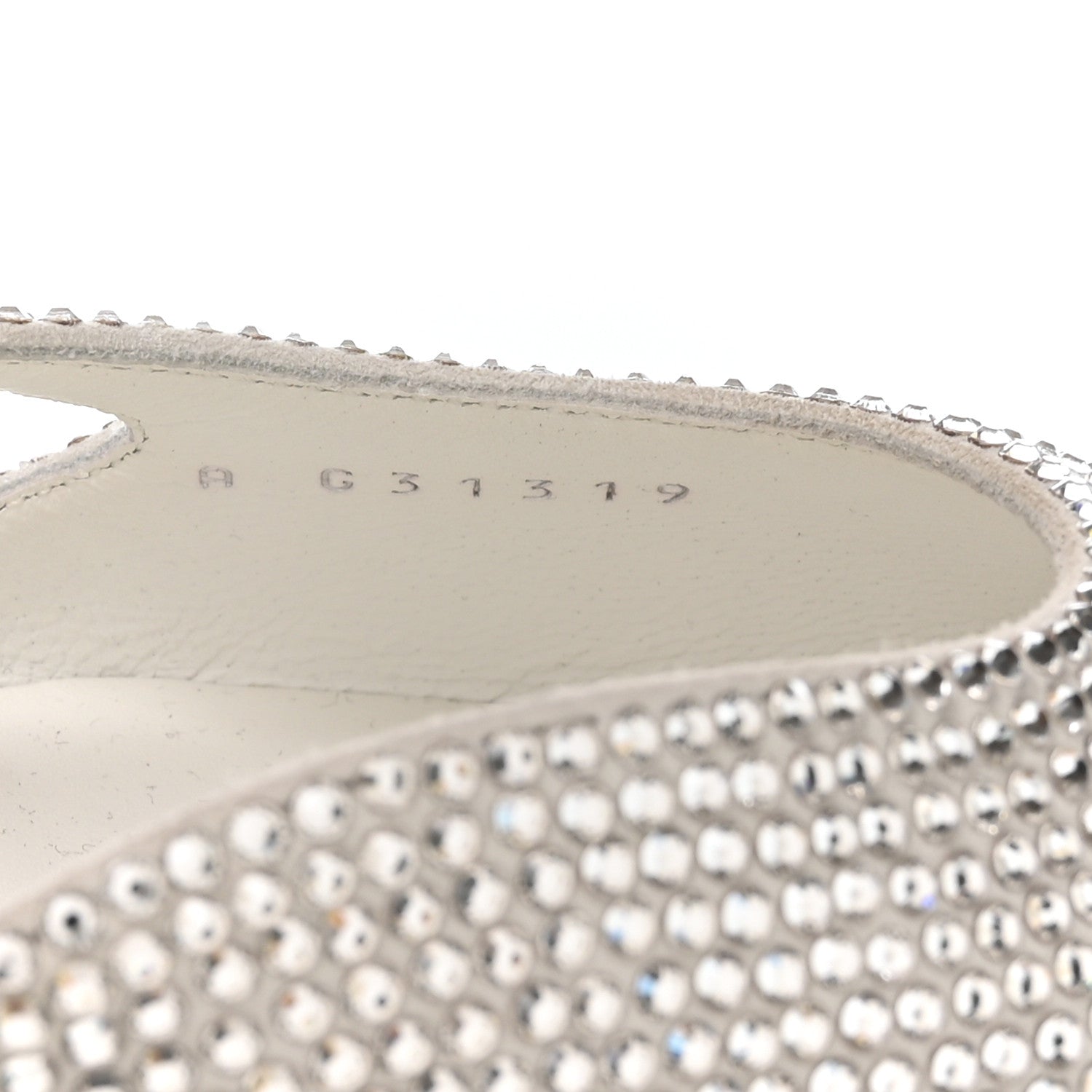 Strass Grosgrain Cap Toe CC Slingback Flats 36.5 Silver Black