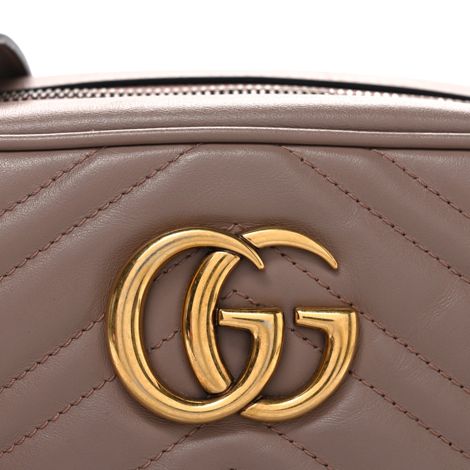 Calfskin Matelasse Small GG Marmont Chain Shoulder Bag Porcelain Rose