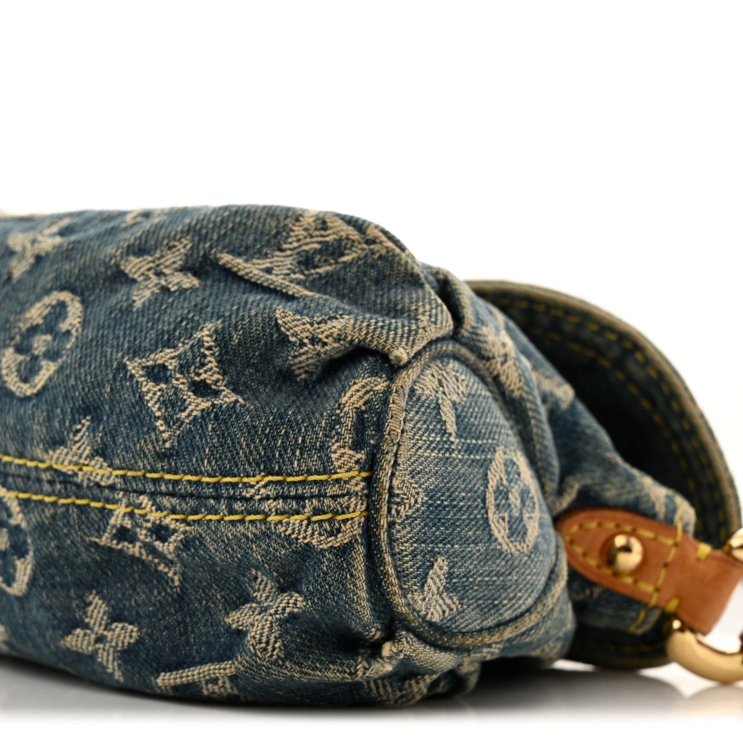 Monogram Denim Mini Pleaty Blue