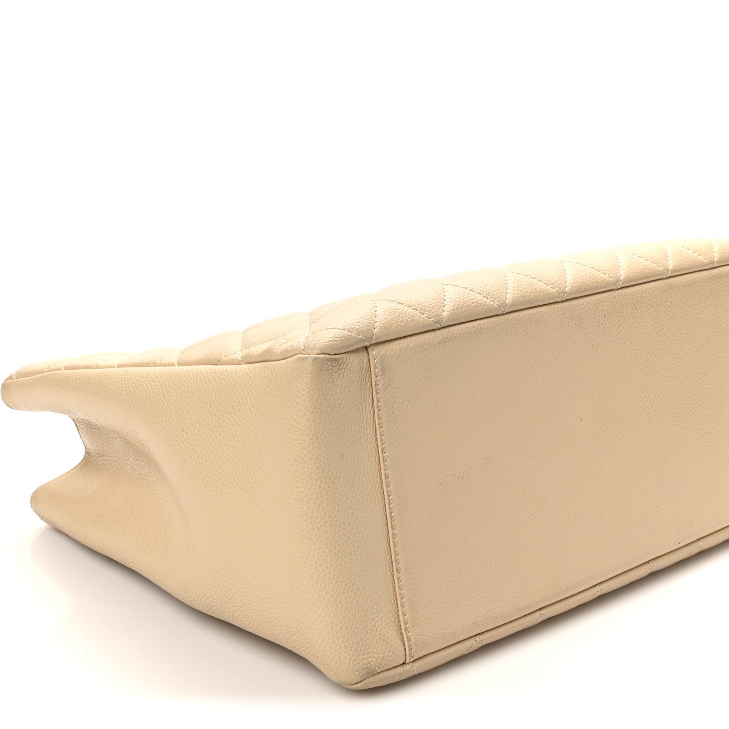 Caviar Quilted Grand Shopping Tote GST Beige Clair