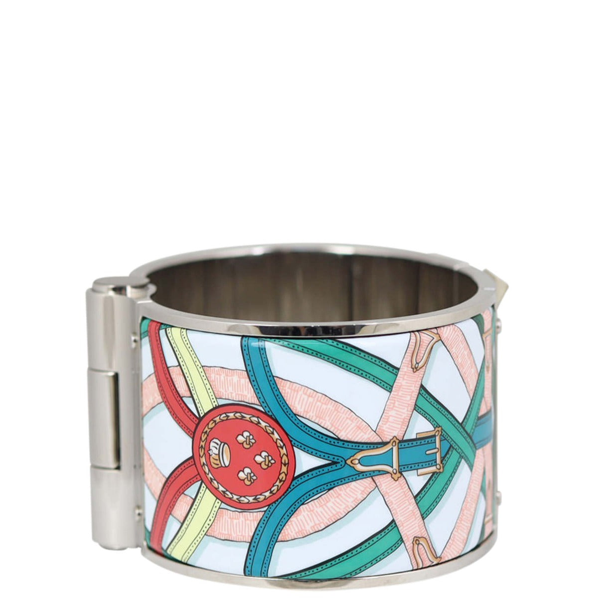 Hermes Extra Wide Enamel Hinged Bracelet