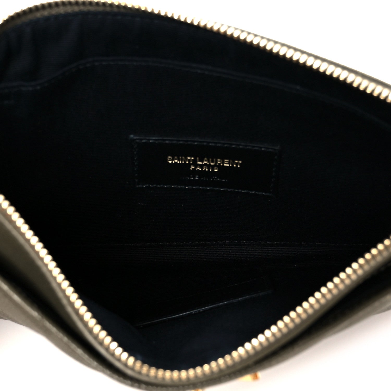Grain De Poudre Chevron Monogram Bill Pouch Vert Kaki