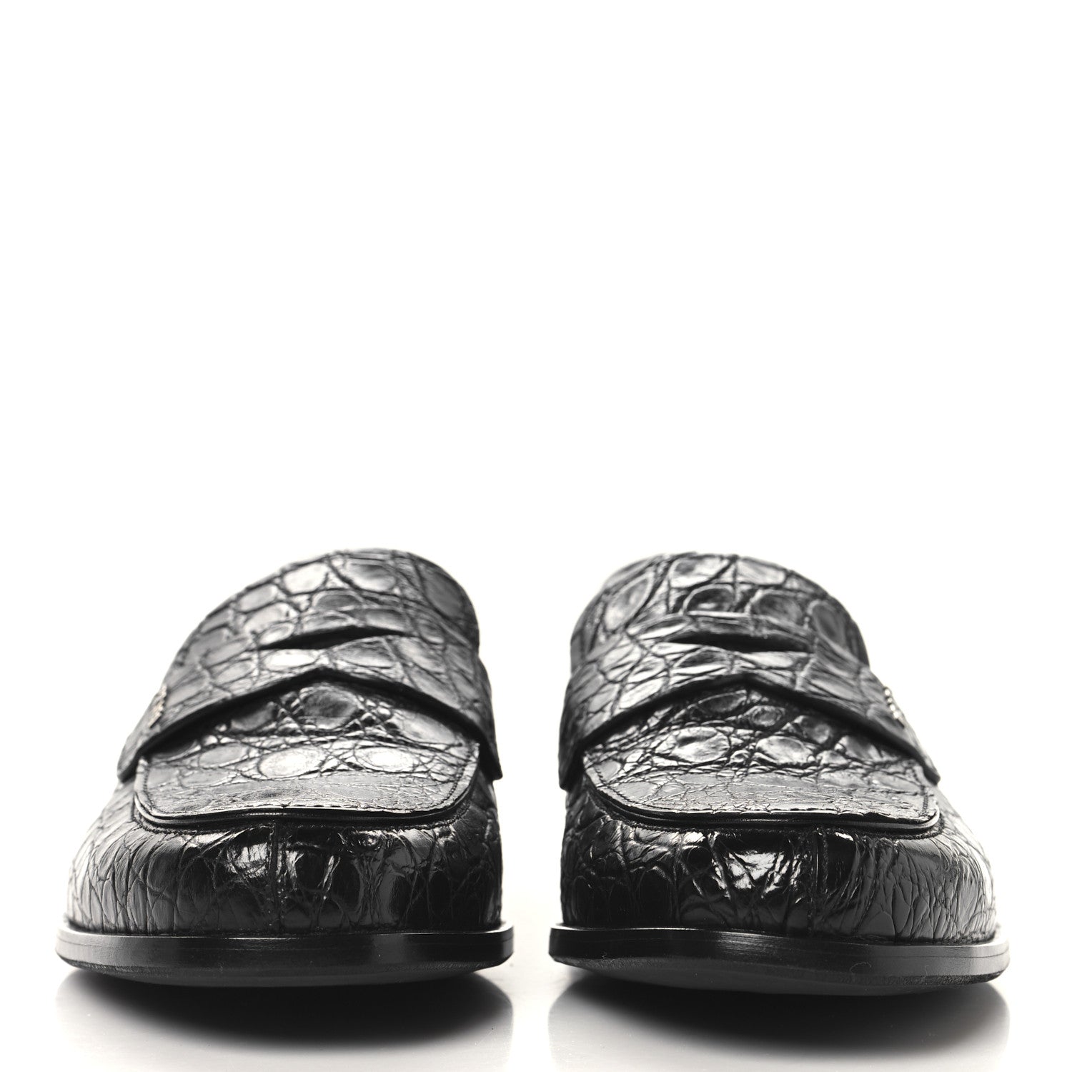 Crocodile Mens Loafers 7 Black