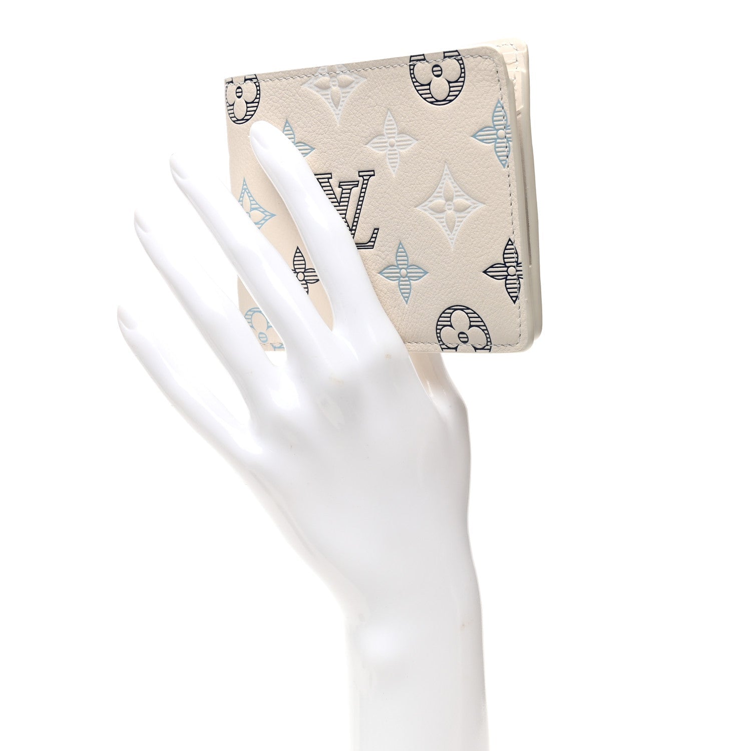 Monogram Shadow Multiple Wallet Ecru White