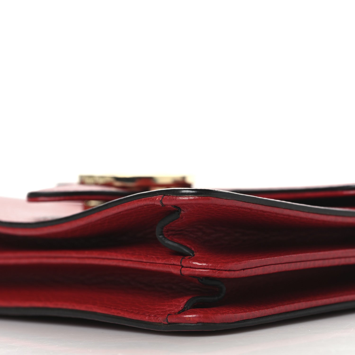 Dollar Calfskin Small Interlocking G Shoulder Bag Red