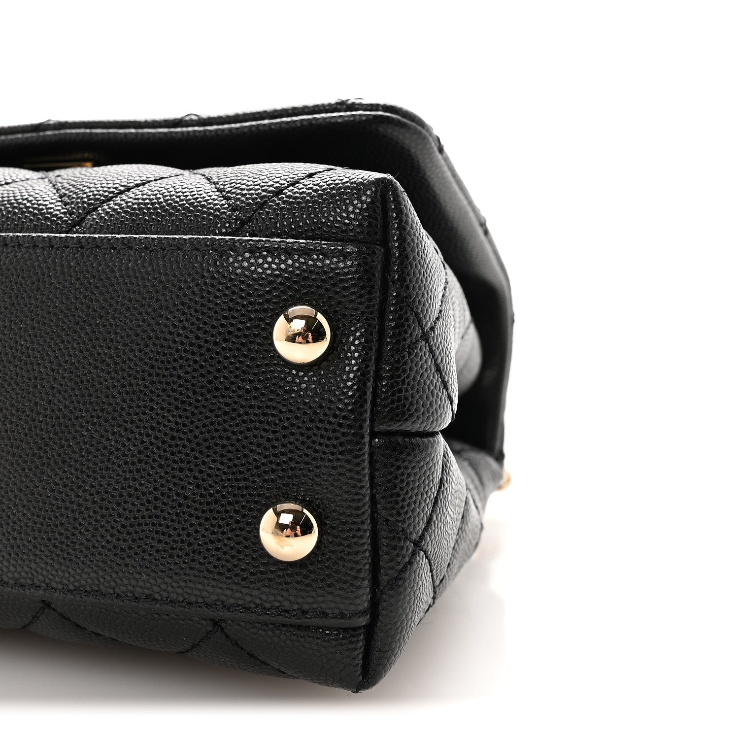 Caviar Quilted Extra Mini Coco Handle Flap Black
