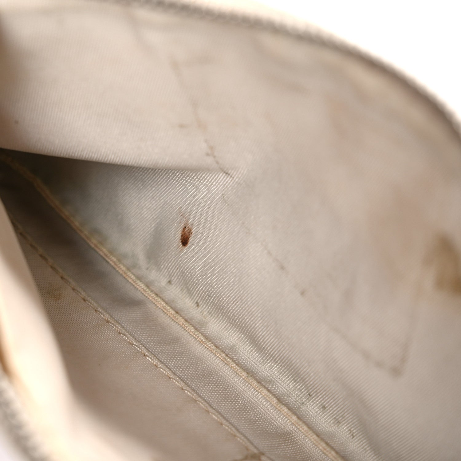 Nylon Travel Ligne Zip Wristlet Beige