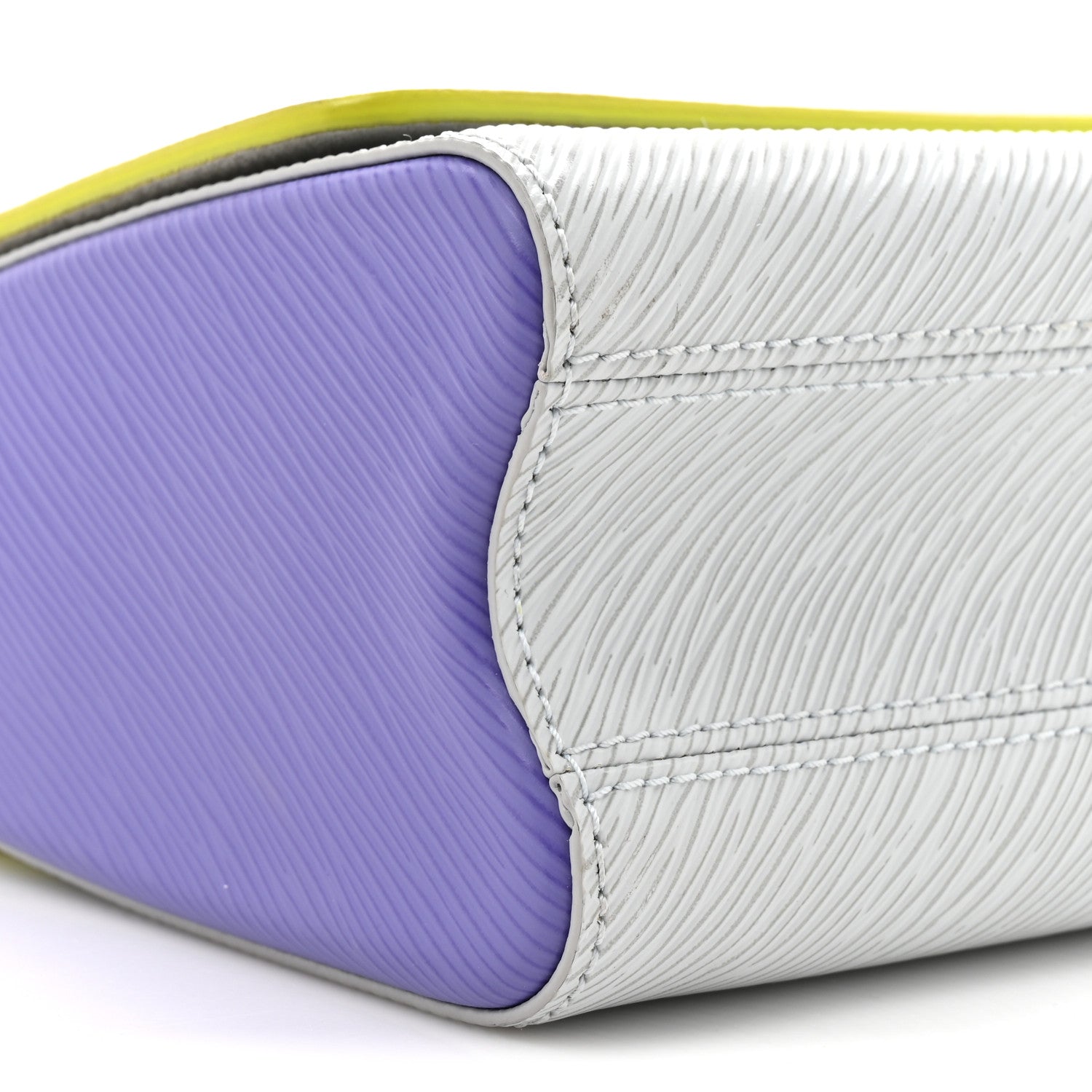 Epi Twist Shoulder Bag MM Purple Yellow Grey