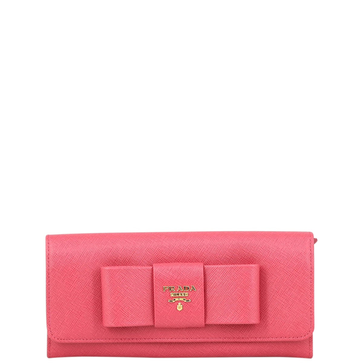 Prada Saffiano Bow Continental Wallet