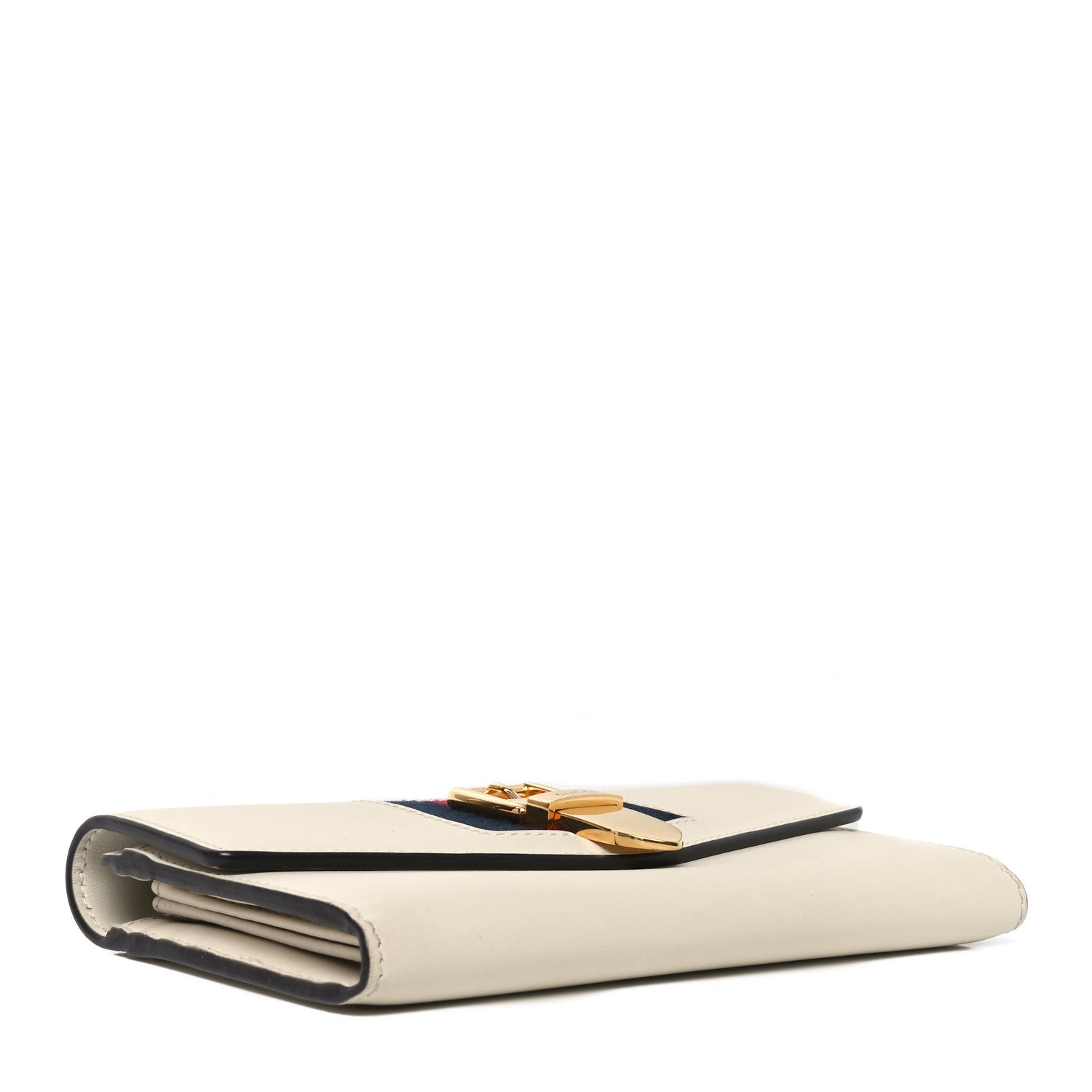 Calfskin Sylvie Continental Wallet White