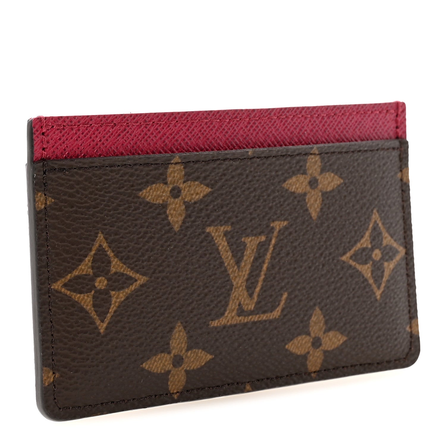Monogram Card Holder Fuchsia