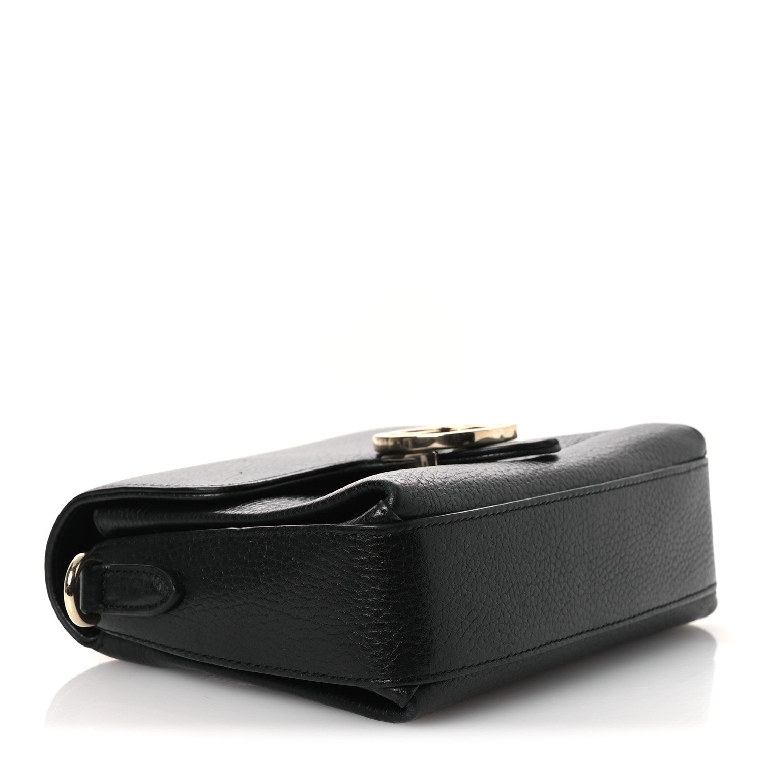 Dollar Calfskin Interlocking G Crossbody Bag Black