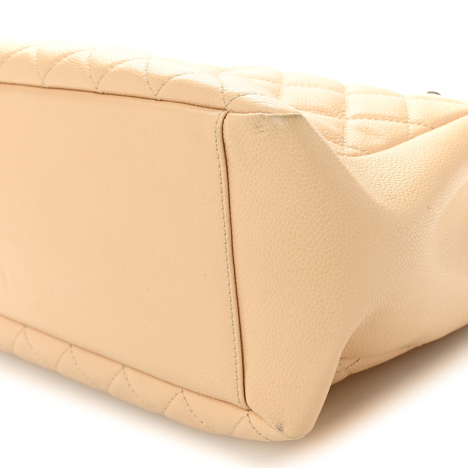 Caviar Quilted Grand Shopping Tote GST Beige