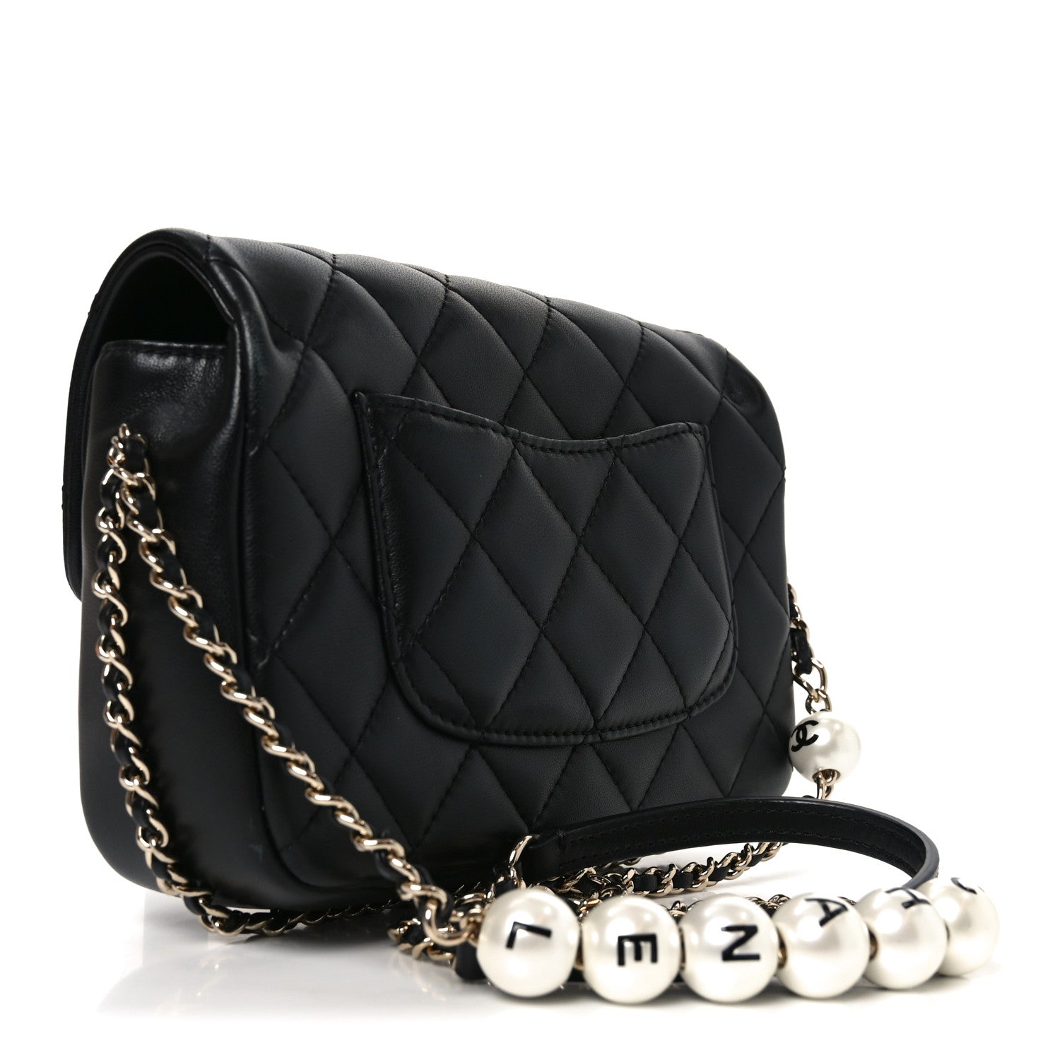 Lambskin Quilted Small My Precious Flap Black