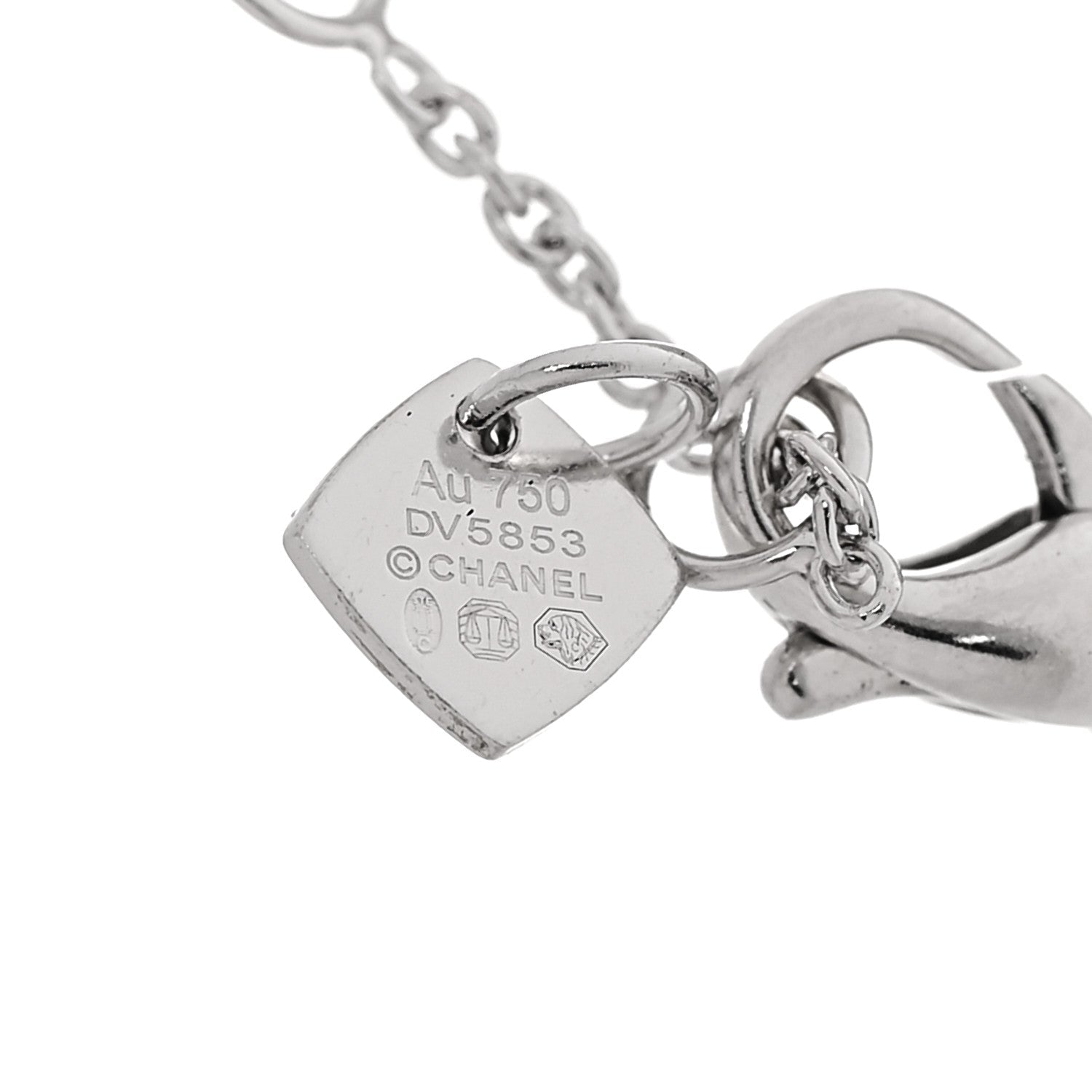 18K White Gold Diamond Coco Crush Station Bracelet