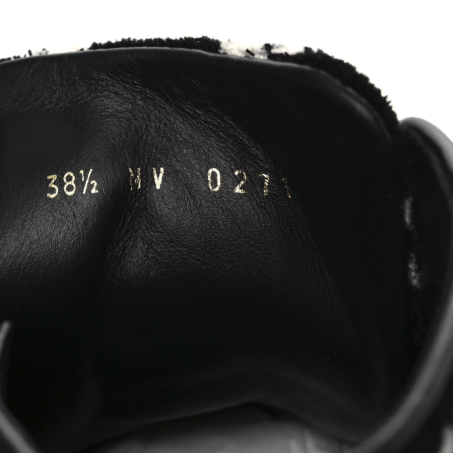 Velvet Monogram Stellar Sneakers 38.5 Black White