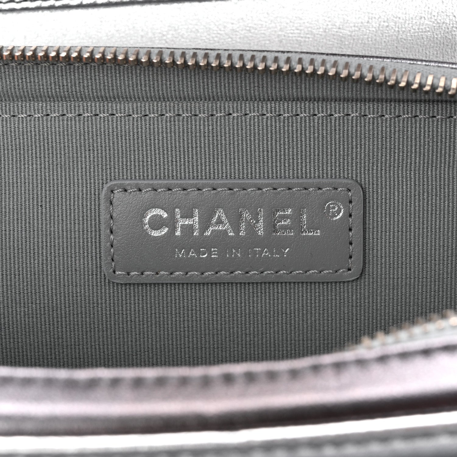 Metallic Lambskin Large Like A Wallet Flap Silver
