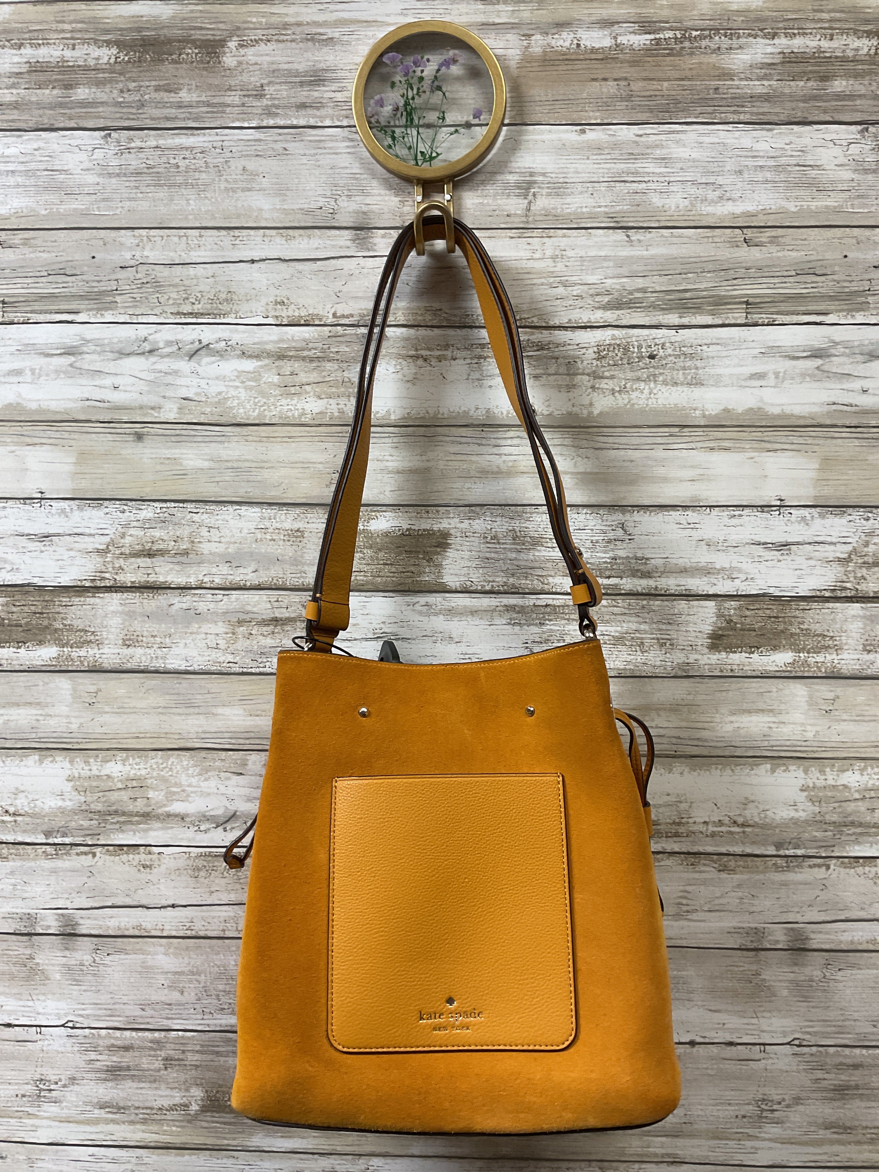 Handbag Designer By Kate Spade In Yellow, Size:Medium
