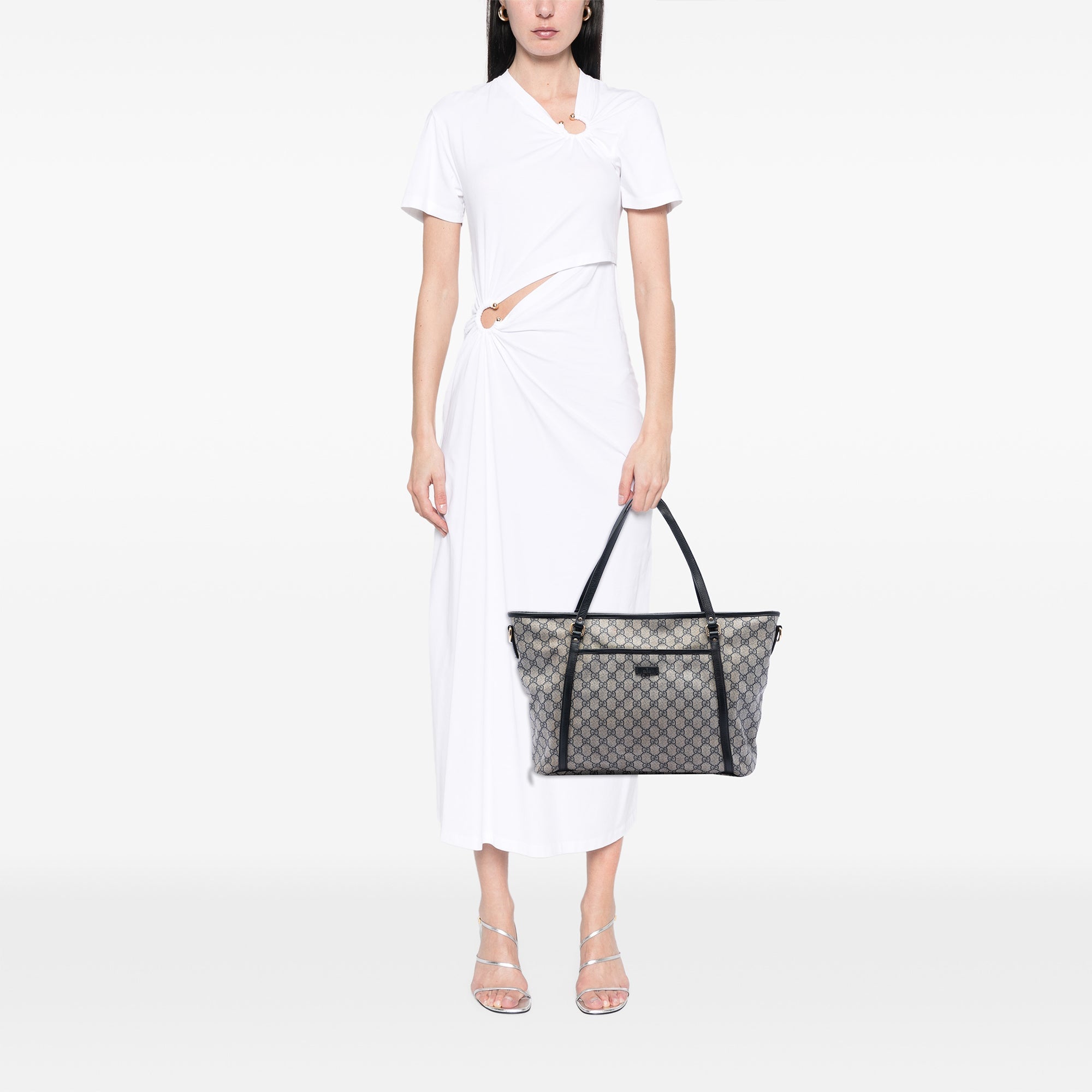 Front Pocket Convertible Tote GG Coated Canvas Medium