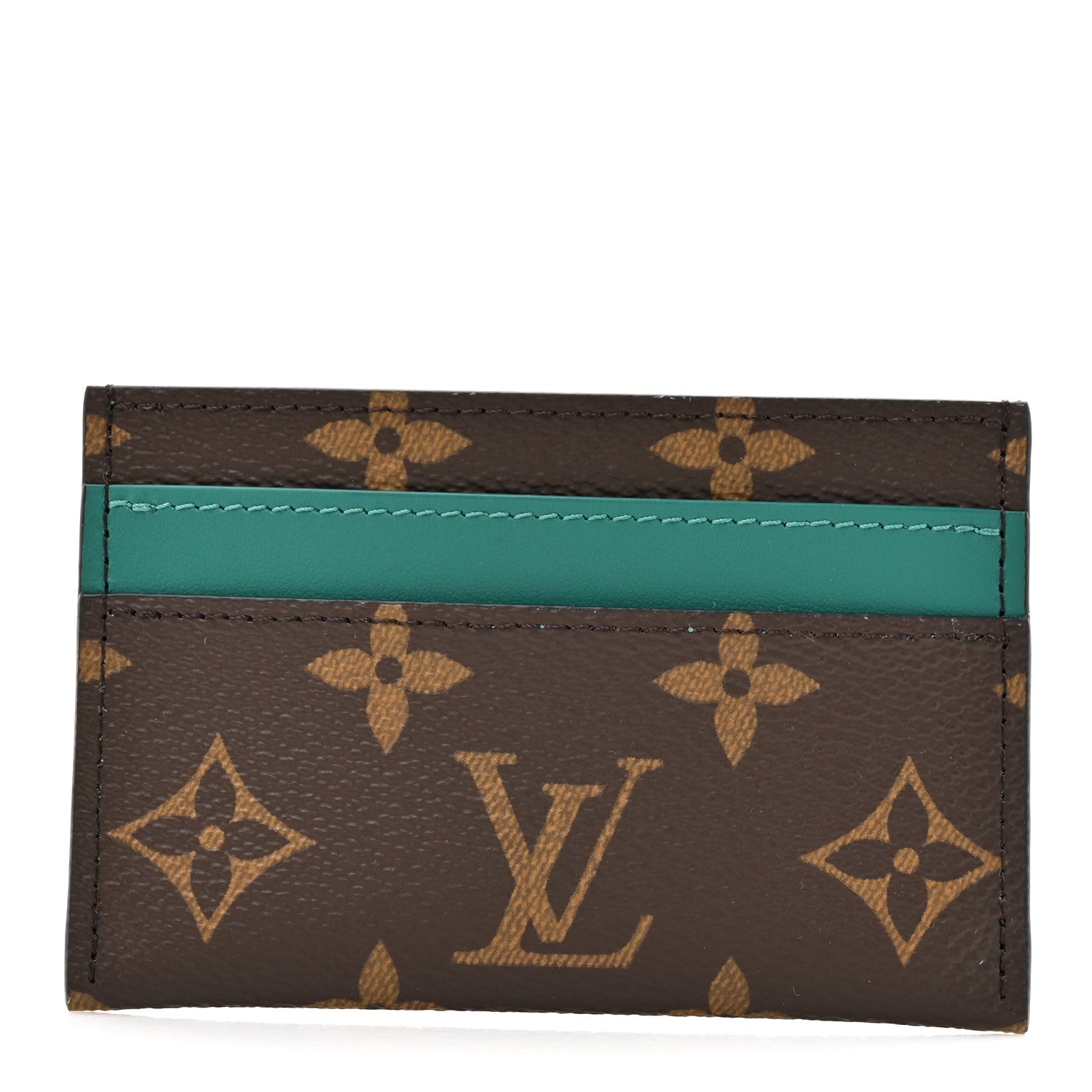 Monogram Macassar Double Card Holder Borneo Green