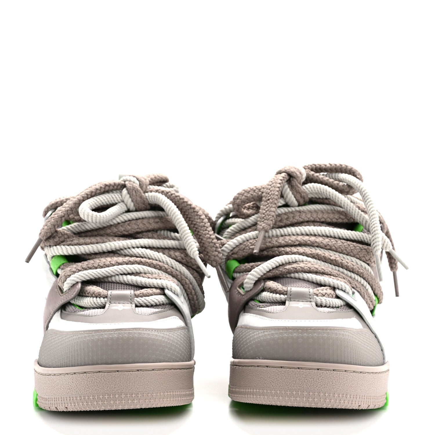 Calfskin Mens LV Skate Sneaker 9 Grey Green