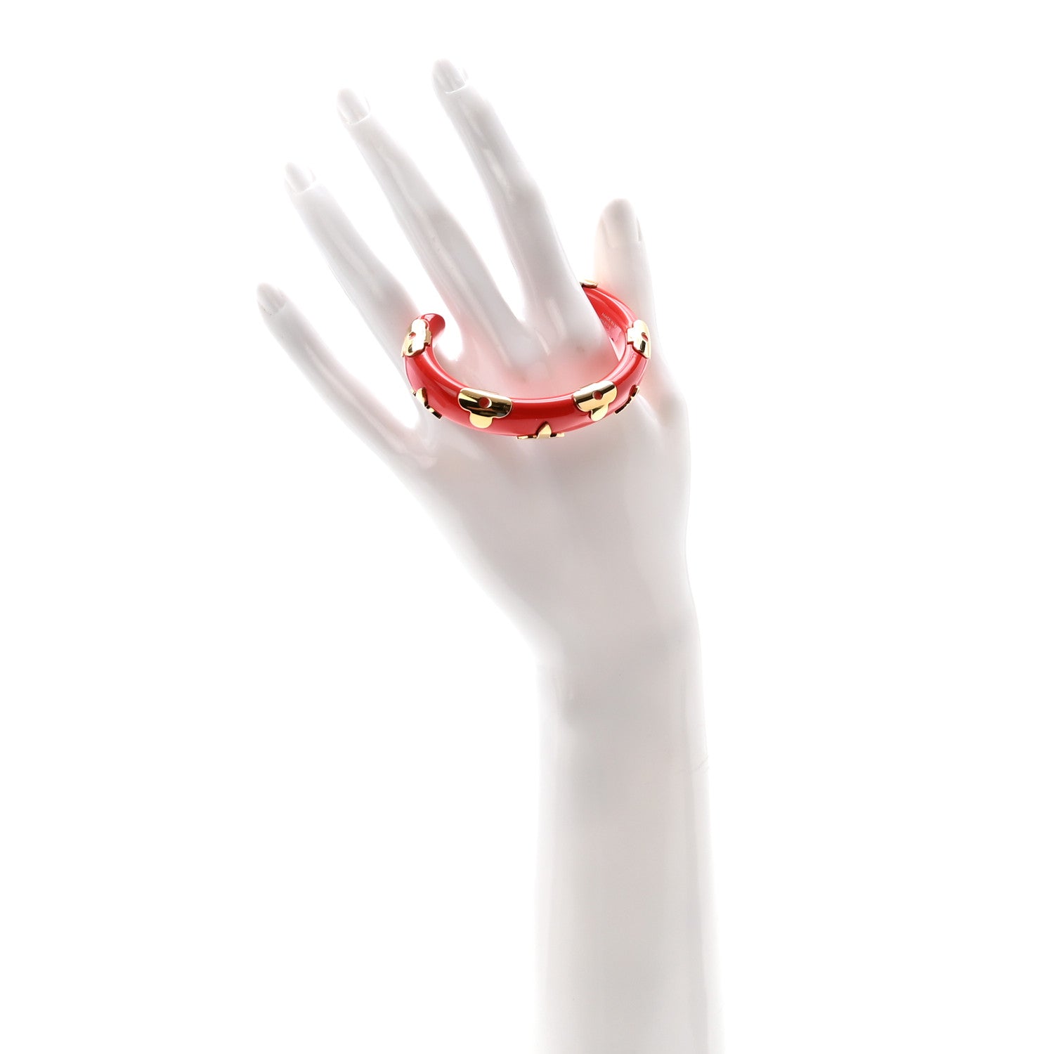 Resin Daily Monogram Bracelet S Red