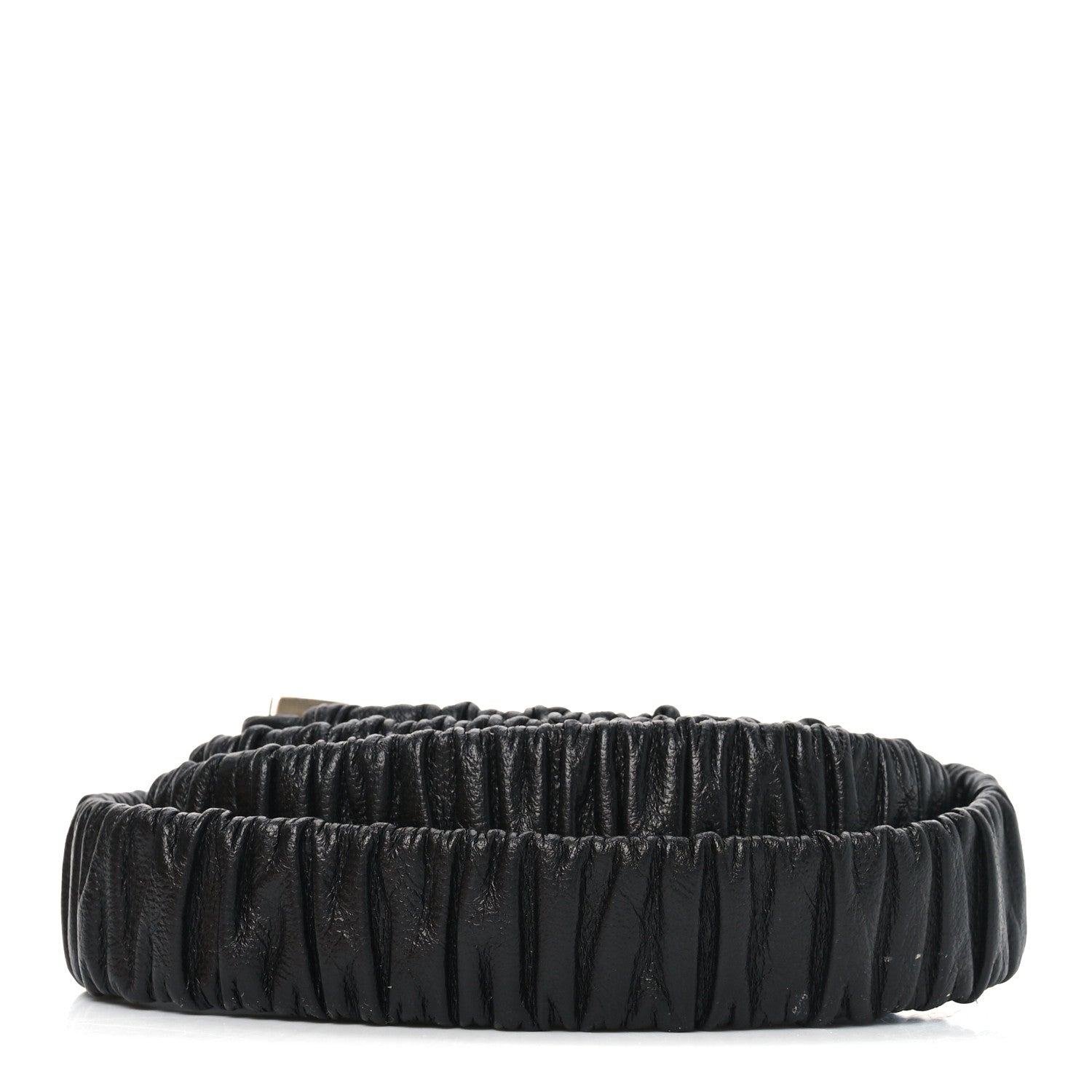 Lambskin Crystal Logo Belt 95 38 Black Gold