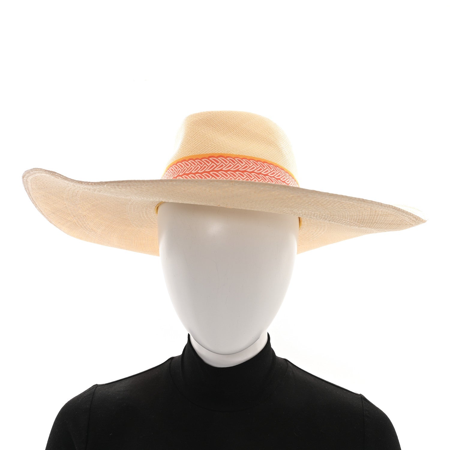 Straw Arizona Panama Brisa Hat 57 Naturel Orange