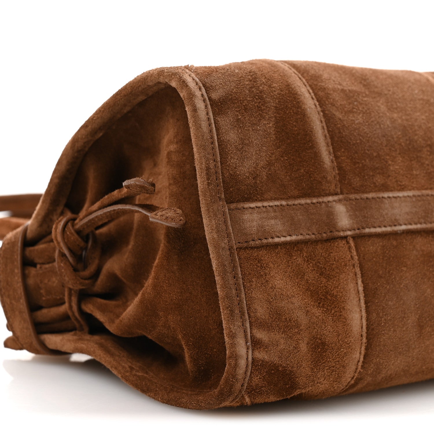 Suede Triangle Medium Bonnie Shoulder Bag Cacao