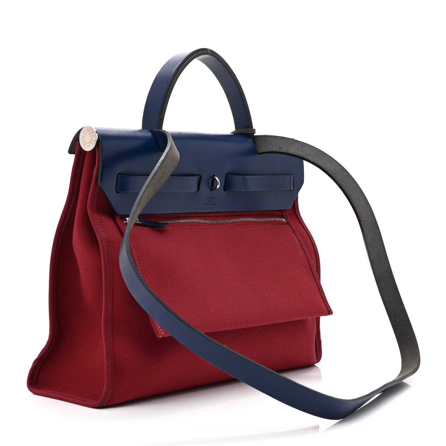Military Toile Vache Hunter Herbag Zip 31 PM Rouge Grenat Bleu Saphir