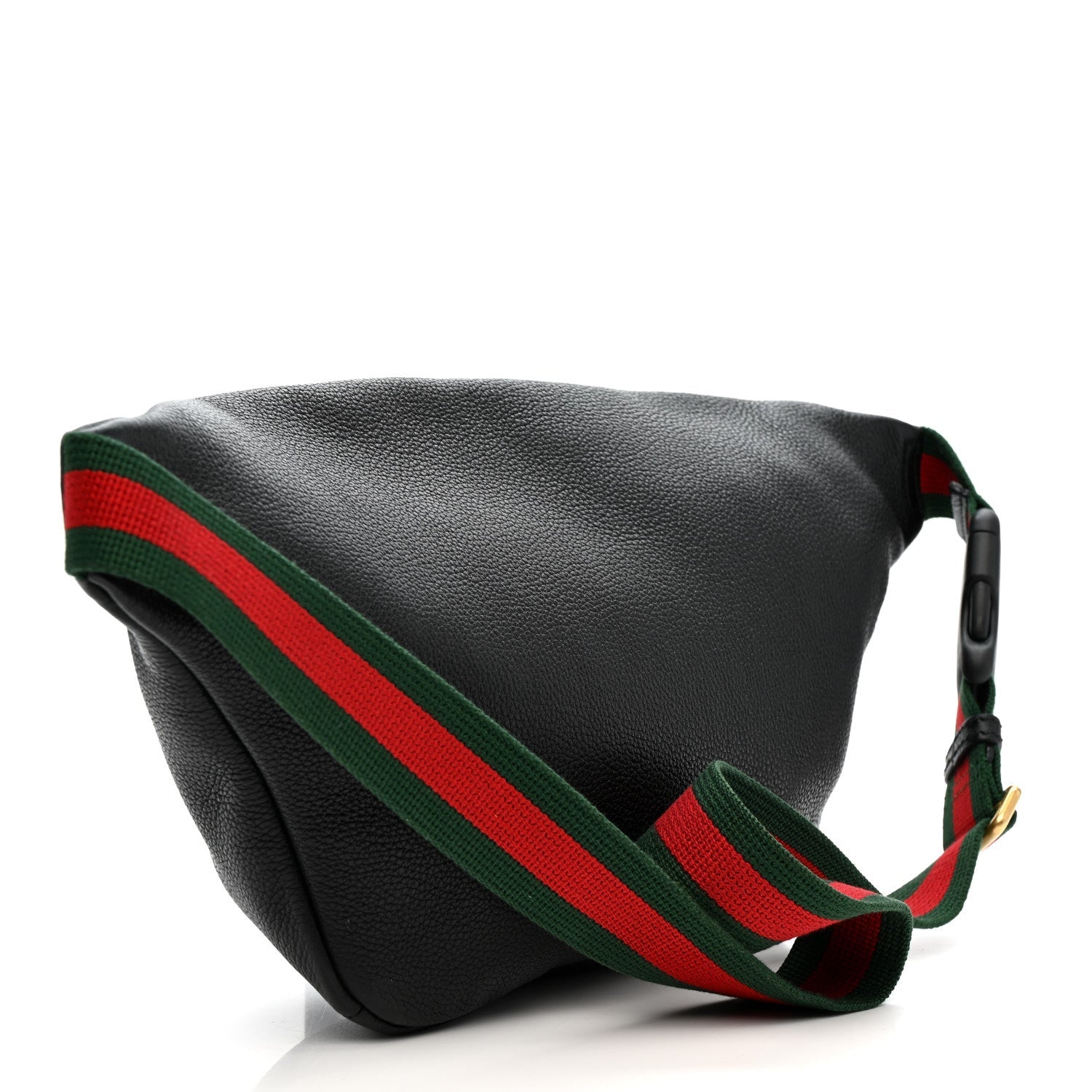 Grained Calfskin Logo Belt Bag Black