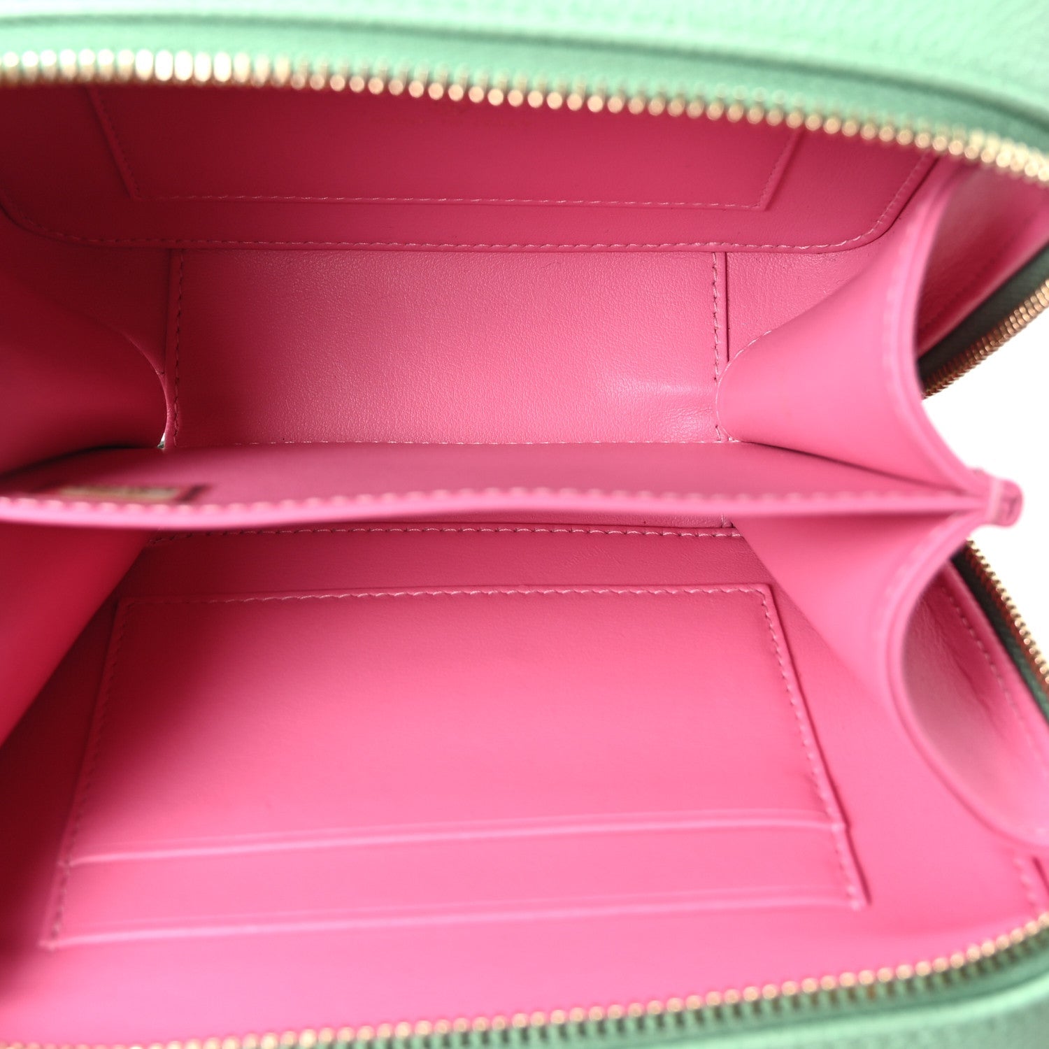 Caviar Quilted Filigree Vanity Clutch With Chain Pink Light Blue Green