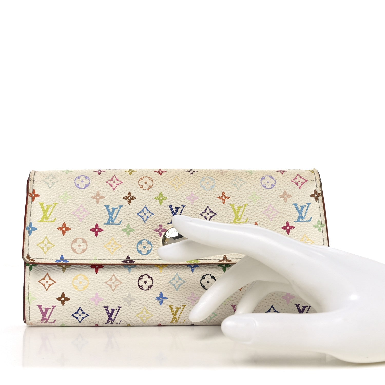 Monogram Multicolor Sarah Wallet White Eglantine