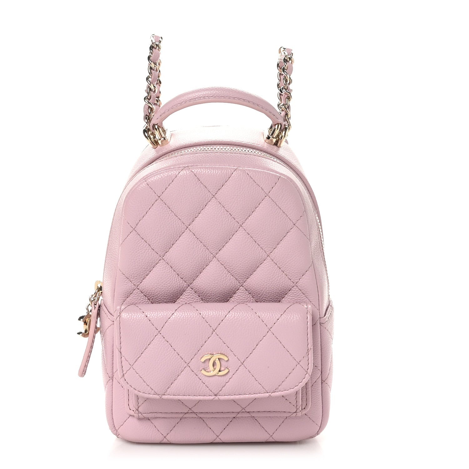 Caviar Quilted CC Mini Classic Backpack Lilac