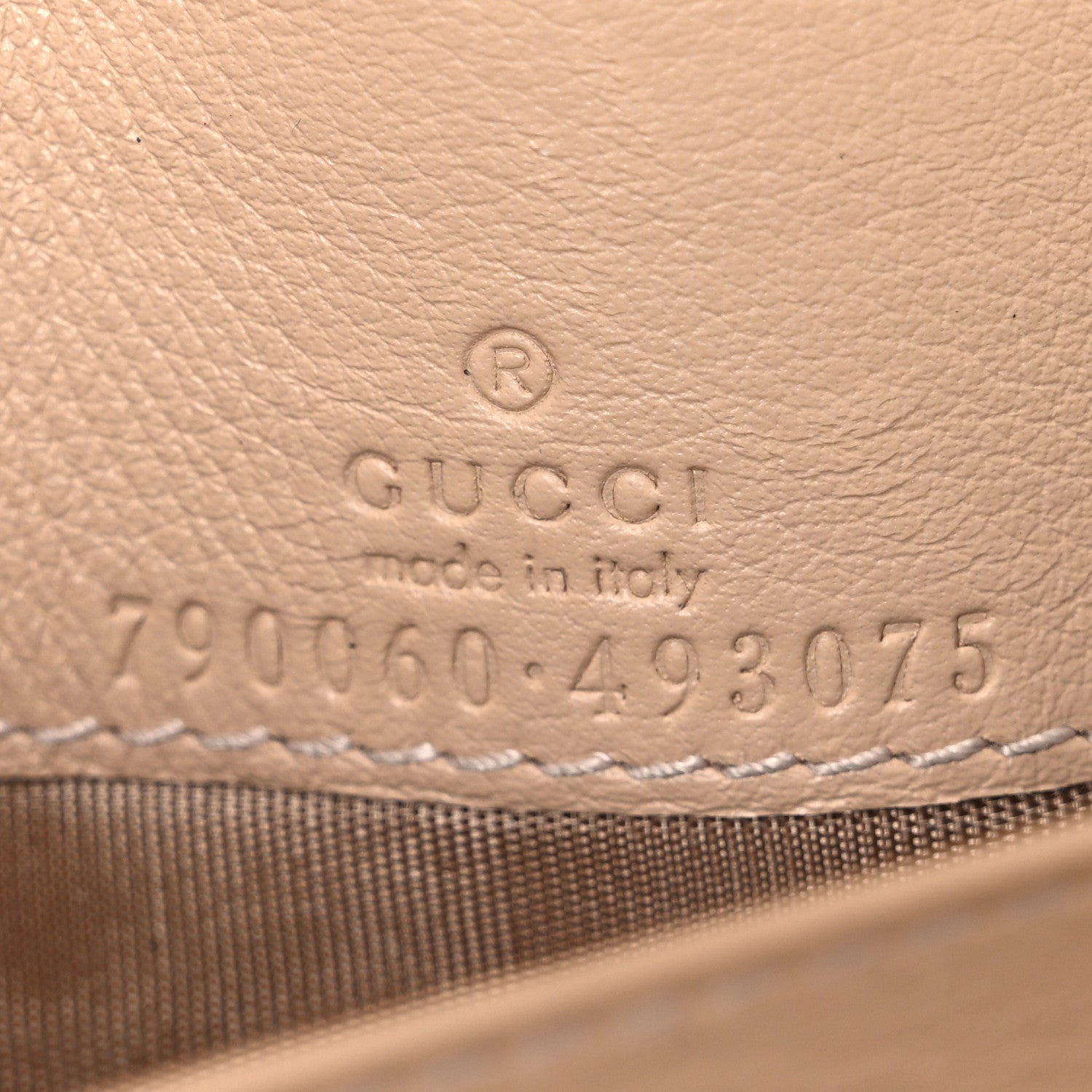 GG Supreme Monogram Bi-Color Mini GG Marmont Chain Wallet Souffle Rose Beige Ebony