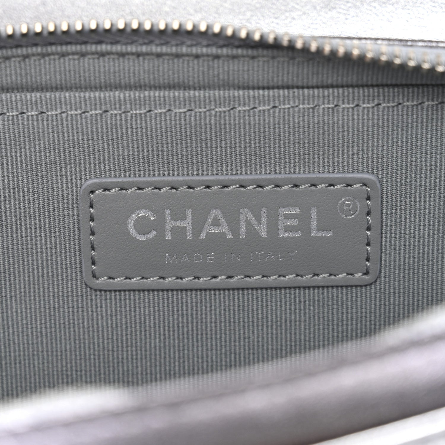 Metallic Lambskin Like A Wallet Flap Silvery Black