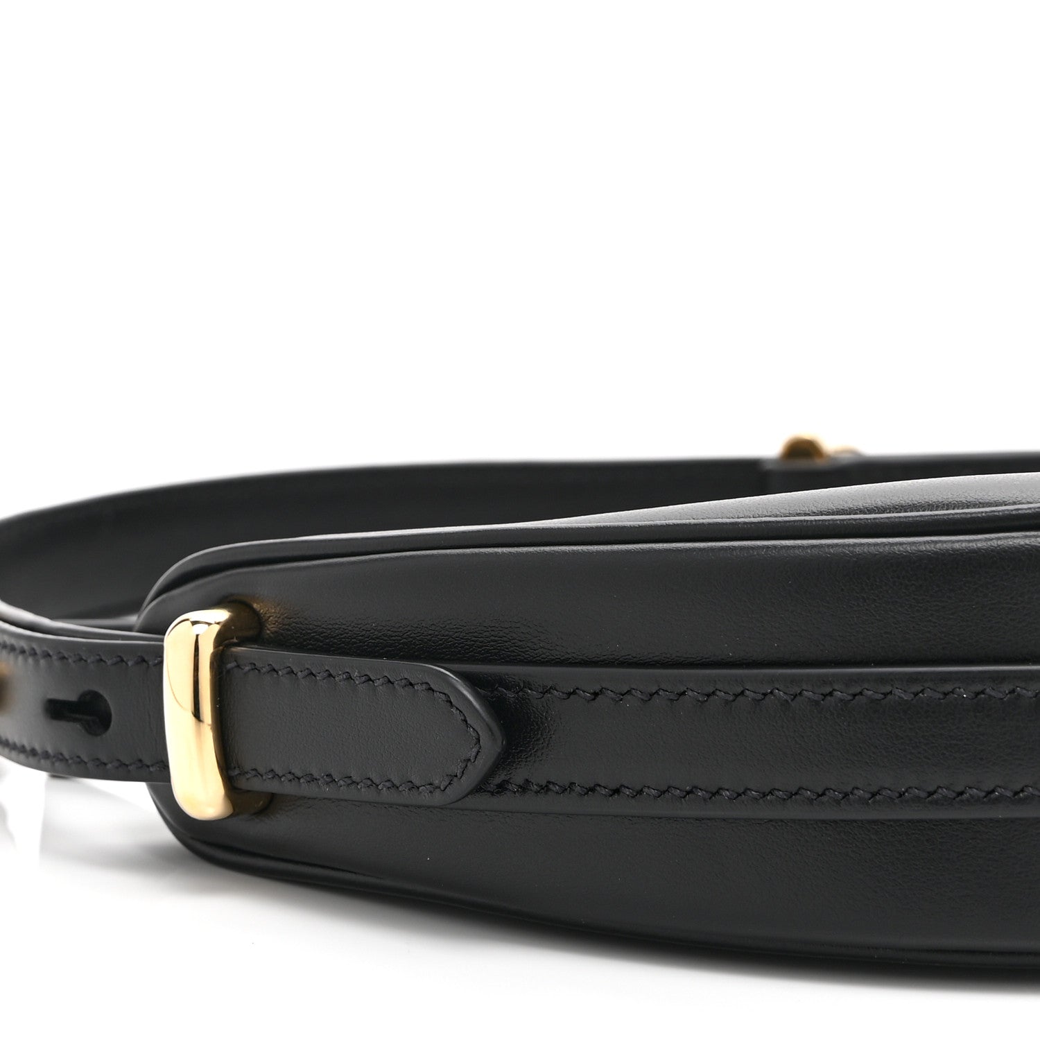 Soft Calfskin Mini Arque Shoulder Bag Black