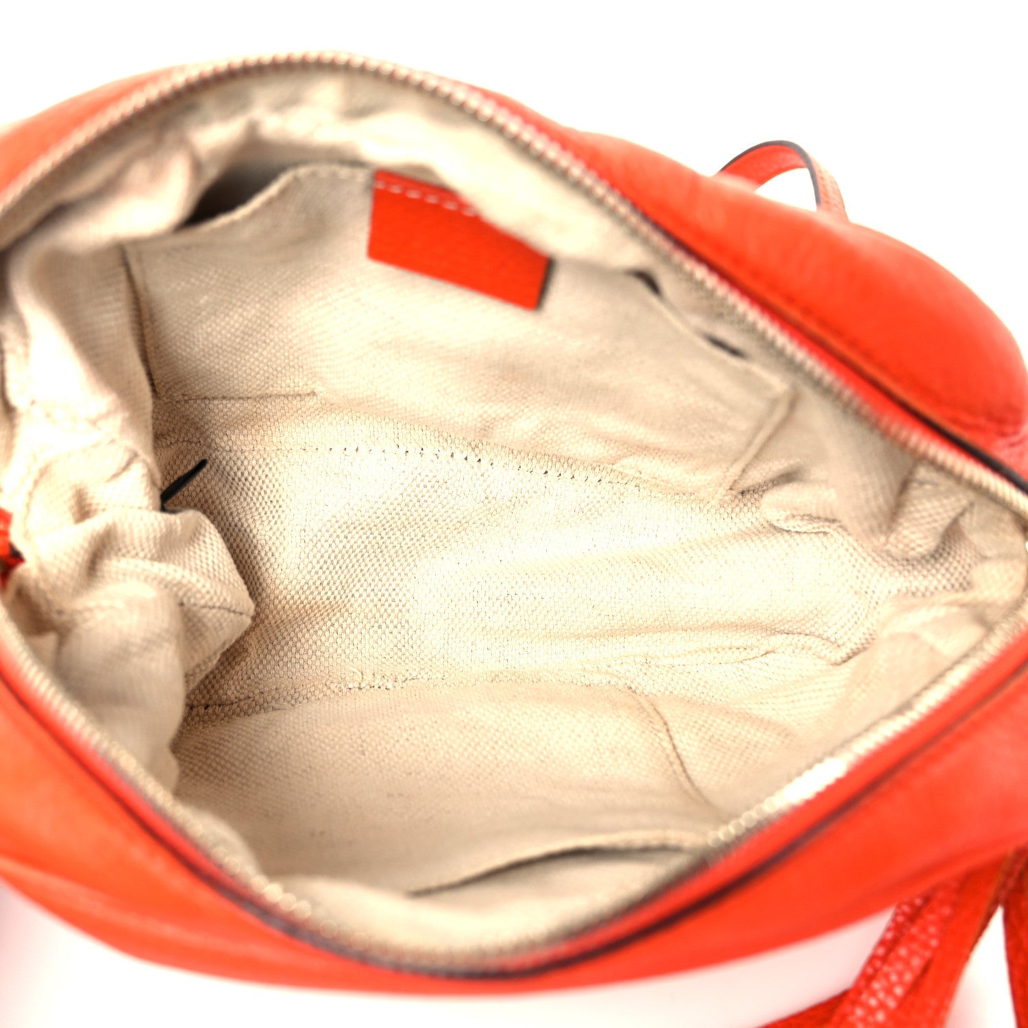 Pebbled Calfskin Small Soho Disco Bag Sun Orange
