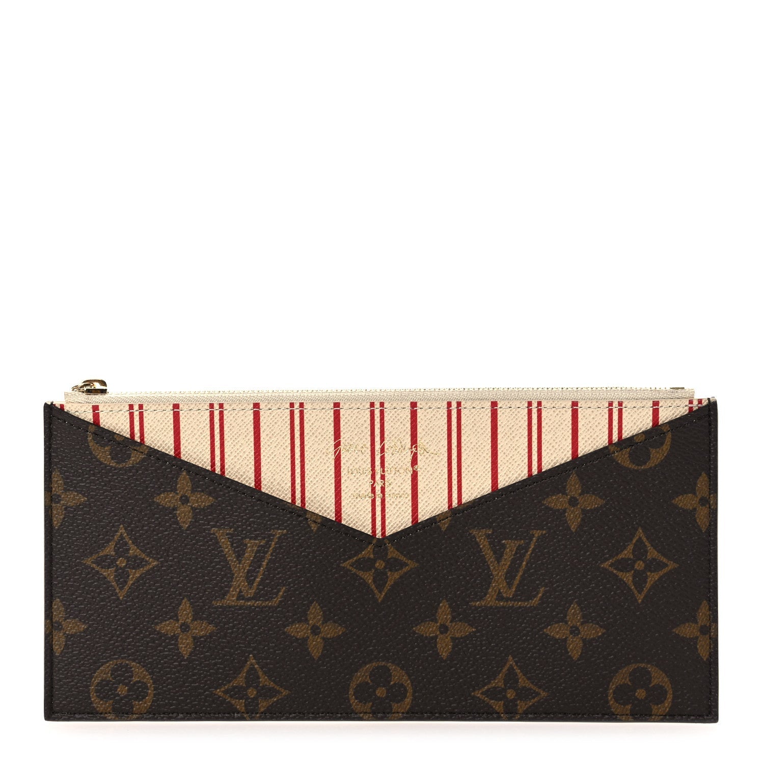 Monogram Grace Coddington Kirigami Organizer On Chain Zippered Insert Beige