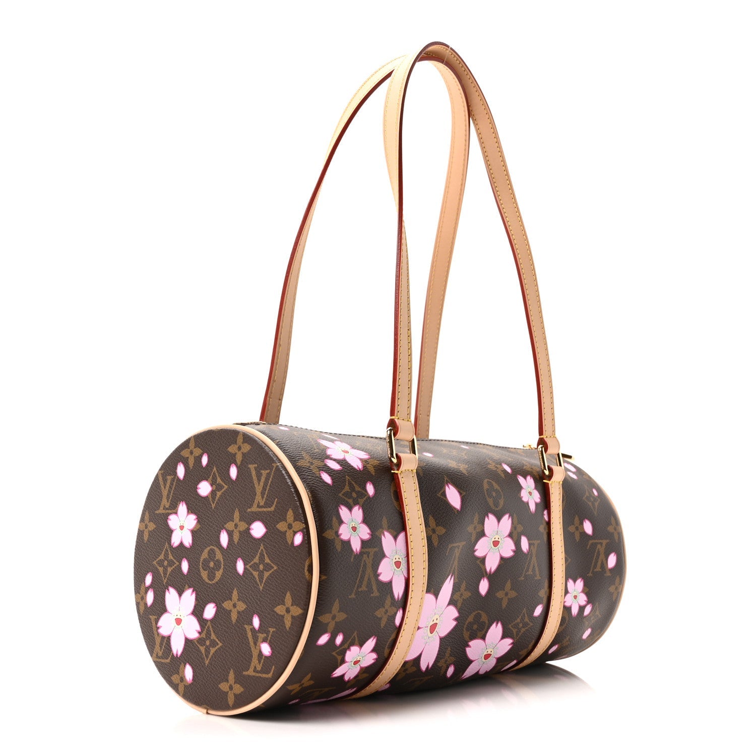 LV X TM Monogram Cherry Blossom Papillon Sakura Brown