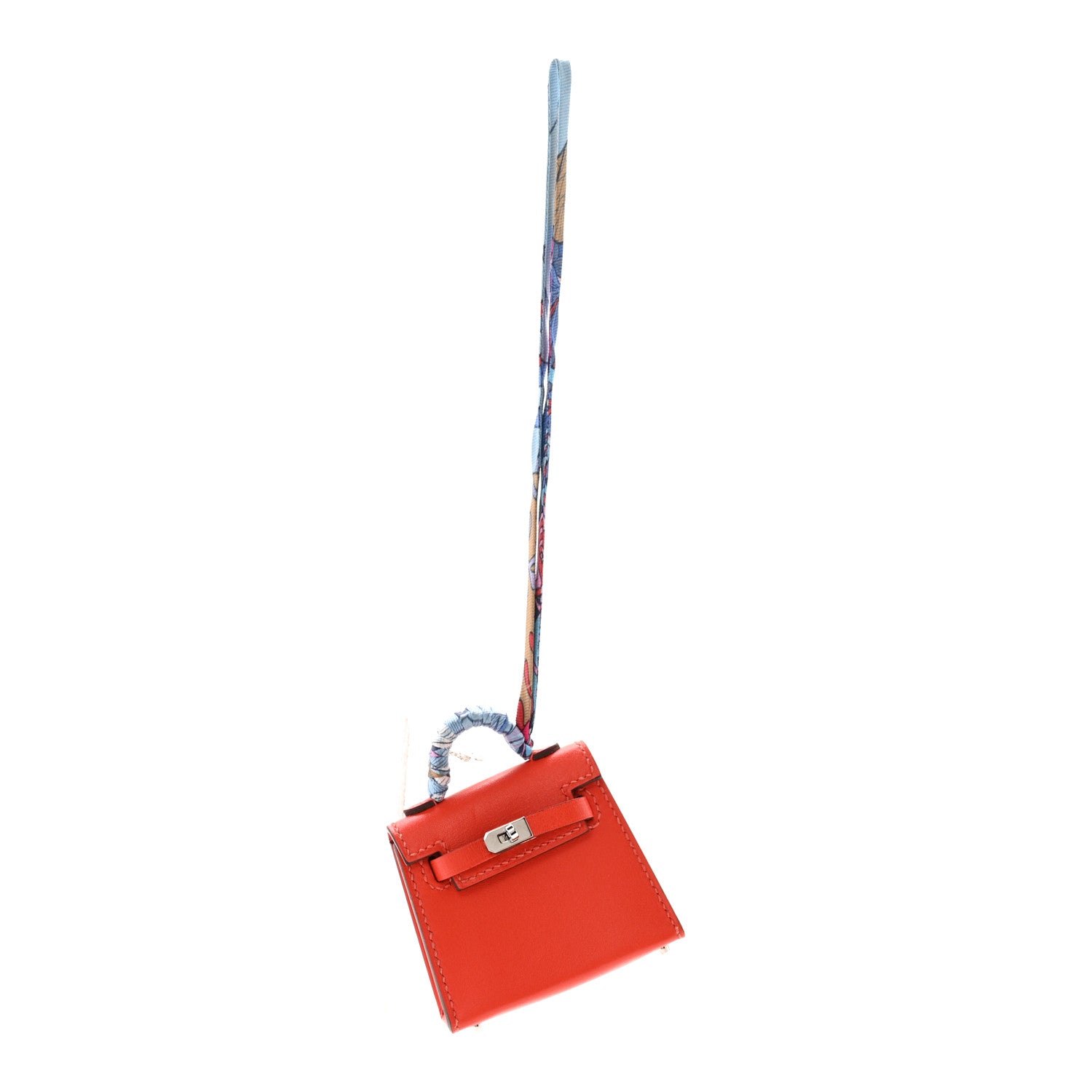 Tadelakt Mini Kelly Twilly Bag Charm Capucine