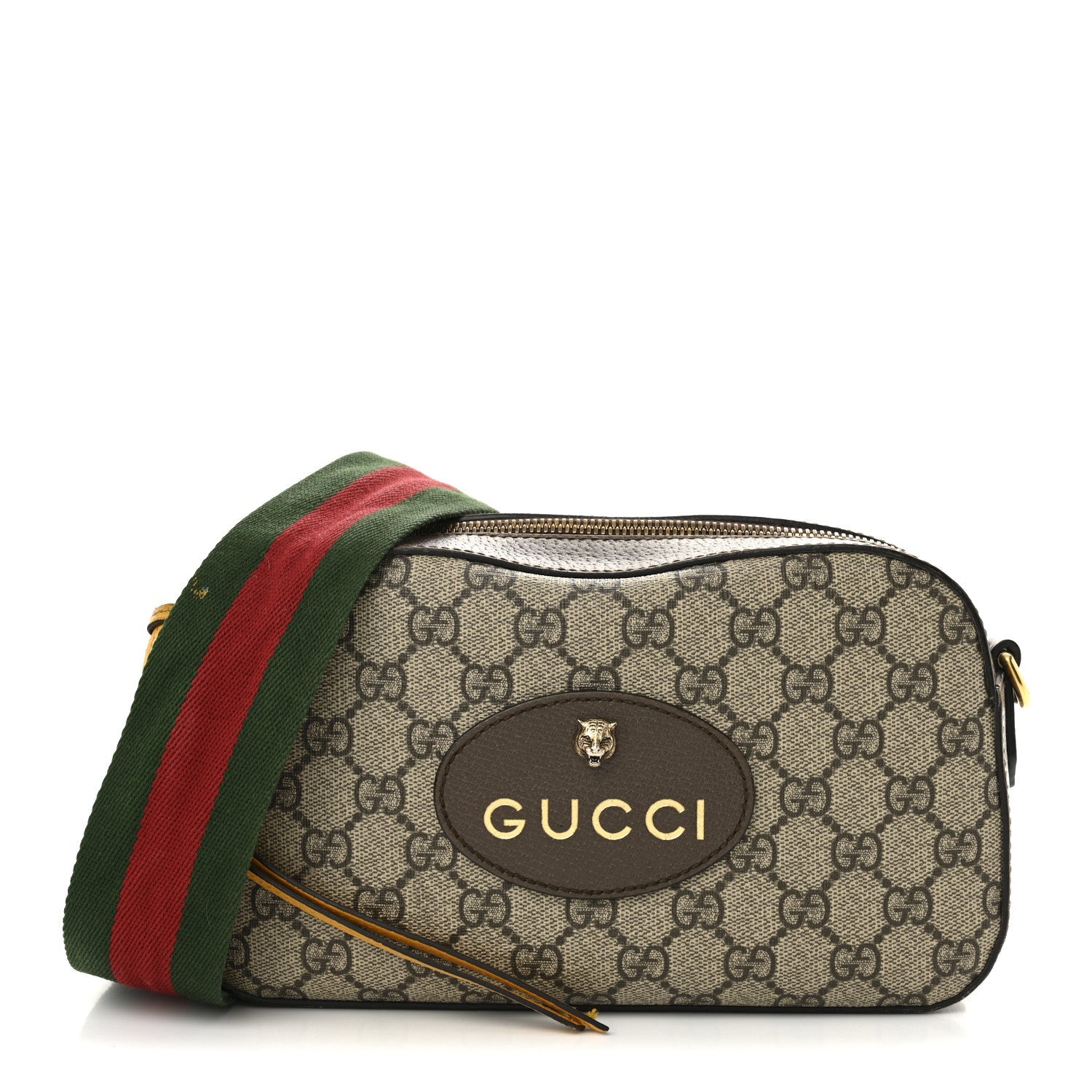 GG Supreme Monogram Web Neo Vintage Shoulder Bag Beige New Acero Crop